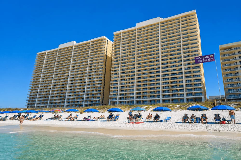 Majestic Beach Resort in Panama City Beach beachfront towers